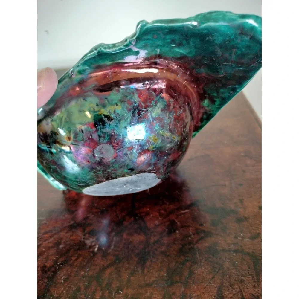 Signed Abstract Studio Art Pottery Sculptural Vessel Organic Glaze Vase 7.5